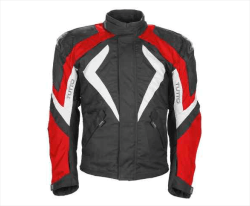 jaqueta alpine stars jaws em couro moto esportiva preta branca e vermelha em Iperó